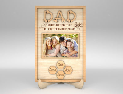 Personalized You’re The Tool That Keeps All Of Us Nuts Secure Sign Wood Laser Cut Art, Gift for Baseball Dad, Gift for Dad, Fathers Day Gifts Wood Laser Cut Sign