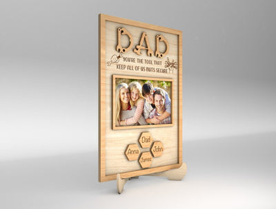 Personalized You’re The Tool That Keeps All Of Us Nuts Secure Sign Wood Laser Cut Art, Gift for Baseball Dad, Gift for Dad, Fathers Day Gifts Wood Laser Cut Sign