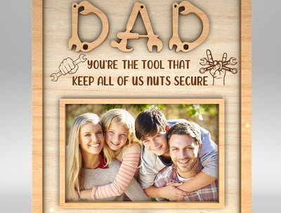 Personalized You’re The Tool That Keeps All Of Us Nuts Secure Sign Wood Laser Cut Art, Gift for Baseball Dad, Gift for Dad, Fathers Day Gifts Wood Laser Cut Sign