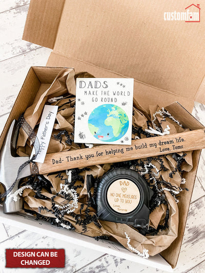 Personalized Engraved Hammer & Tape Measure Set, Gifts for Dad, Father's Day Gift Idea
