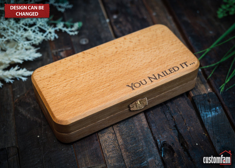 Personalized Mini Hammer in Wooden Gift Box, Pregnancy Announcement Gift