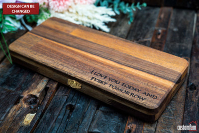 Personalized Engraved Hammer Gift Set with Wooden Box and Nails, Gift For Dad
