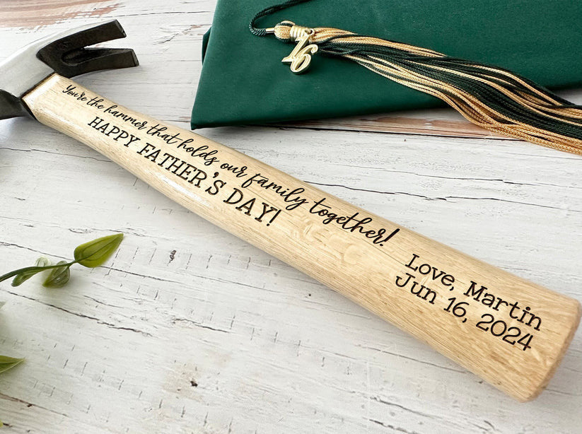 Personalized Hammer, Customized Engraved Hammer For Dad, Father's Day Gift Idea