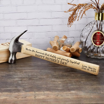 Personalized Hammer, Customized Engraved Hammer For Dad, Father's Day Gift Idea