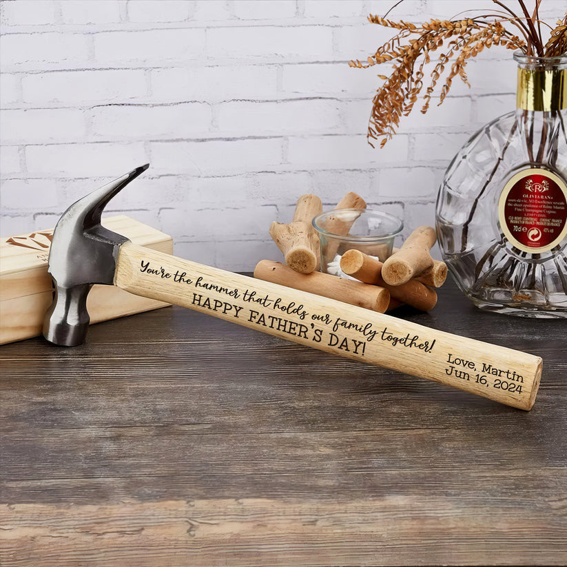 Personalized Hammer, Customized Engraved Hammer For Dad, Father's Day Gift Idea