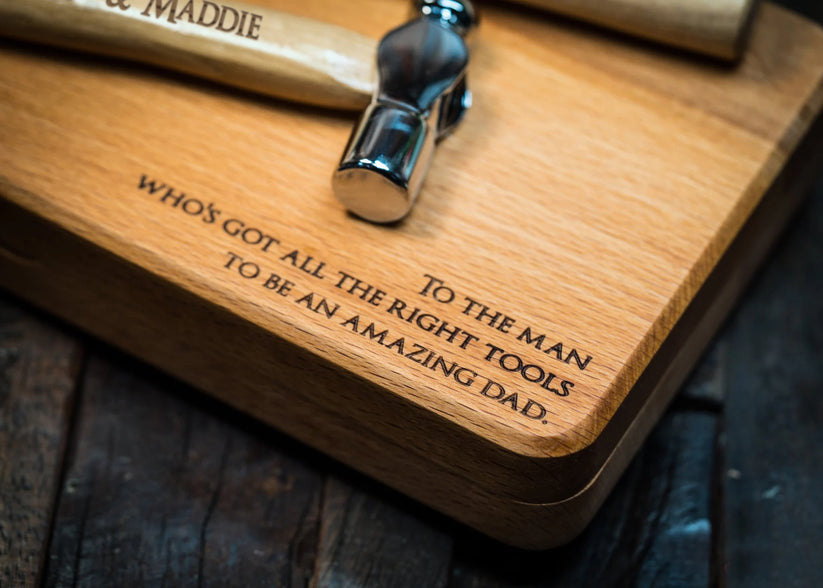 When It Comes To Being A Papa Personalized Engraved Hammer Father's Day Gift Ideas, Wooden Box And Nails Set, Gifts For Dad