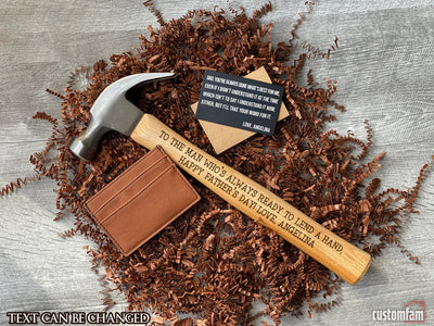 Engraved Personalized Hammer, Happy Father's Day Dad Gift, Engraved Hammer Tool For Him