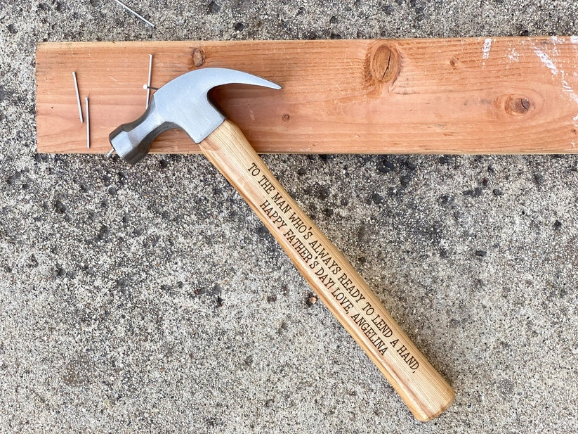 Engraved Personalized Hammer, Happy Father's Day Dad Gift, Engraved Hammer Tool For Him