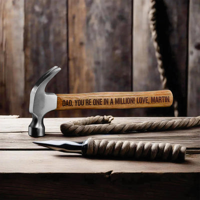 Dad You're One In A Million Engraved Hammer, Personalized Engraved Hammer for Husband Gift, Custom Hammer Tool For Him