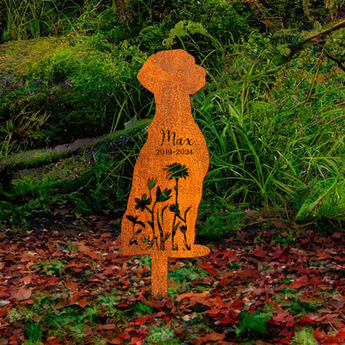 Personalized Vizsla Corten Dog Memorial Stake, Dog Name Sign Sympathy Sign, Pet Grave Marker, Remembrance Stake, Vizsla Corten Sign, Garden Decor
