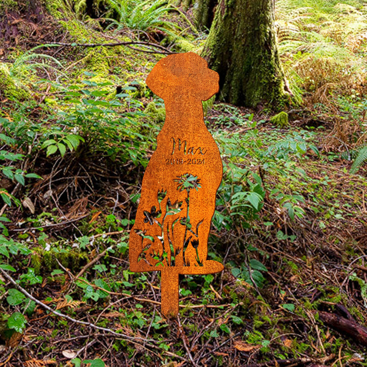 Personalized Vizsla Corten Dog Memorial Stake, Dog Name Sign Sympathy Sign, Pet Grave Marker, Remembrance Stake, Vizsla Corten Sign, Garden Decor