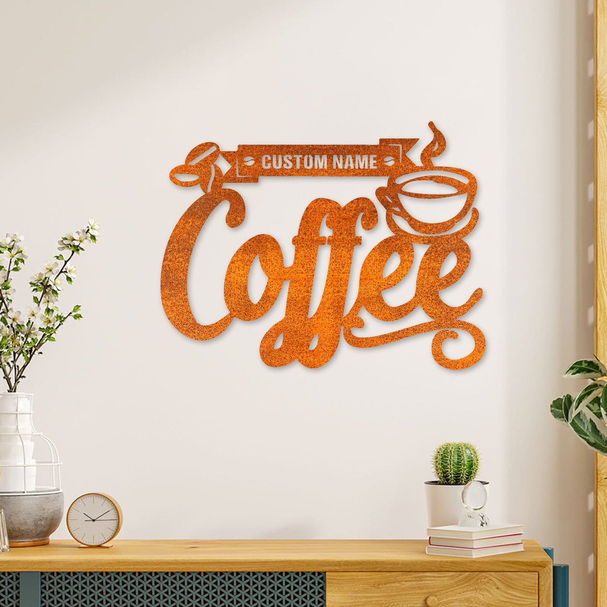 Custom Coffee Metal Sign, Coffee Bar Metal Wall Art, Coffee Sign Decoration For Room, Coffee Bar Sign Housewarming Gift, Coffee Lover Gift
