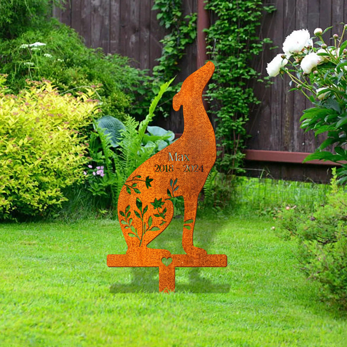 Personalized Greyhound Memorial Stake, Garden Decor, Dog Memorial Gift, Custom Dog Memorial, Dog Sympathy Sign Pet Loss Gift, Grave Marker