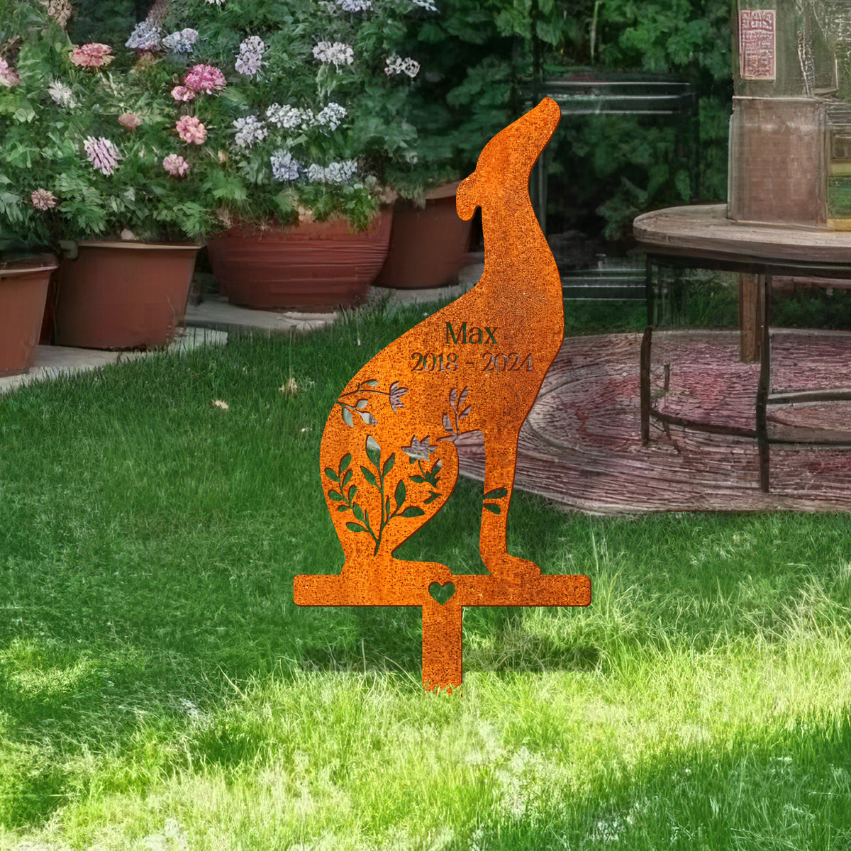 Personalized Greyhound Memorial Stake, Garden Decor, Dog Memorial Gift, Custom Dog Memorial, Dog Sympathy Sign Pet Loss Gift, Grave Marker