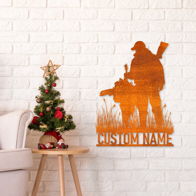 Custom Turkey Hunting Metal Wall Art Led Light Personalized Hunter Name Sign Home Decor Cabin Decoration Housewarming Gift Birthday Gift