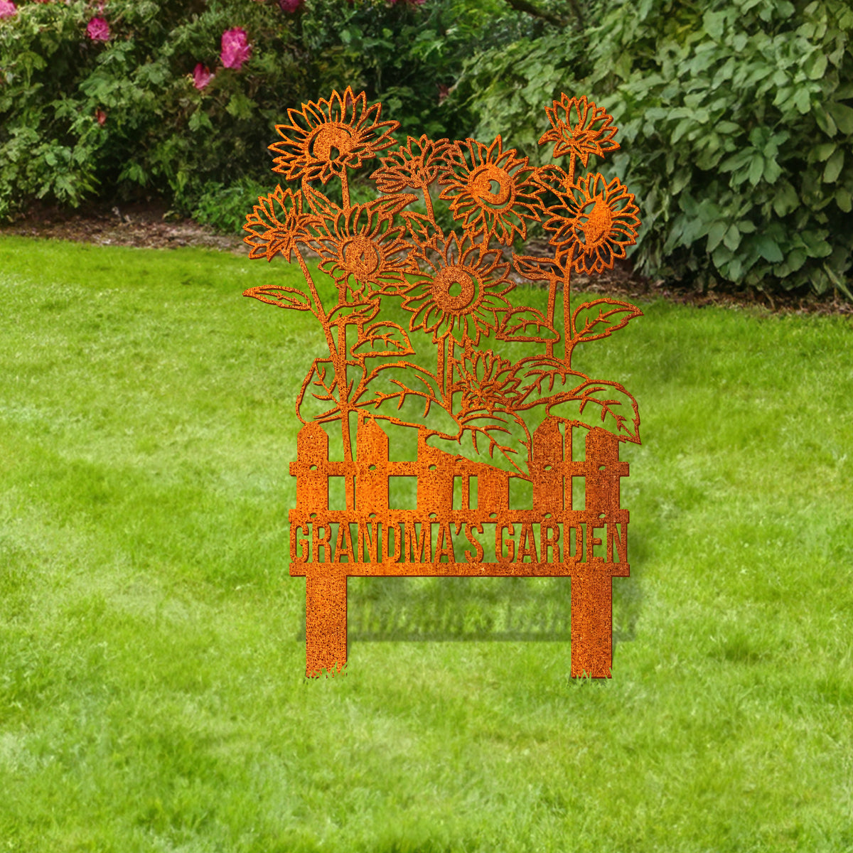 Custom Sunflower Garden Stake, Personalized Garden Name Sign, Sunflower Garden Art, Grandma Garden Decor, New Home Gift, Sunflower Lover