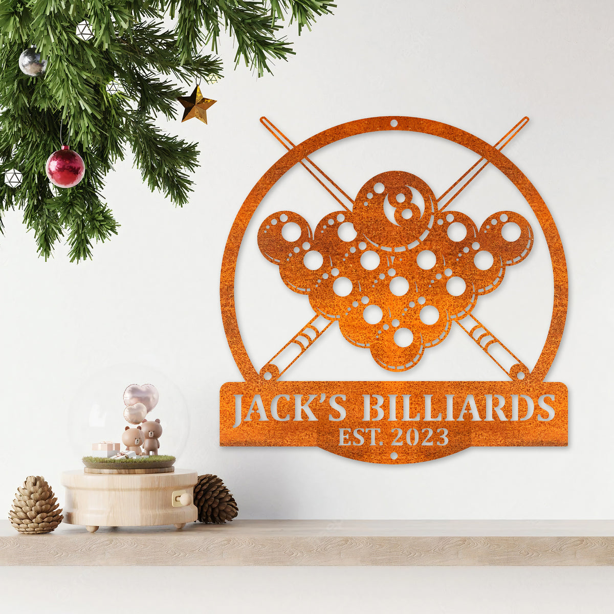 Personalized Billiard Metal Wall Art Led, Custom Billiards Sign, Billiards Pool Metal Sign Billiards Sign, Billiard Room Decor, Birthday Gift