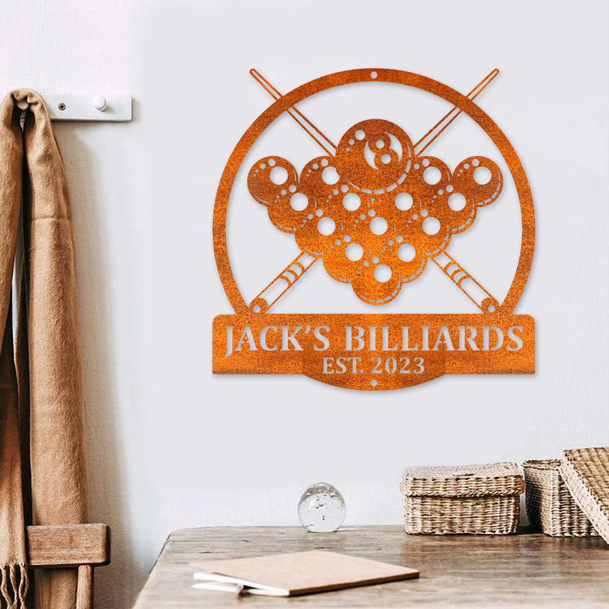 Personalized Billiard Metal Wall Art Led, Custom Billiards Sign, Billiards Pool Metal Sign Billiards Sign, Billiard Room Decor, Birthday Gift