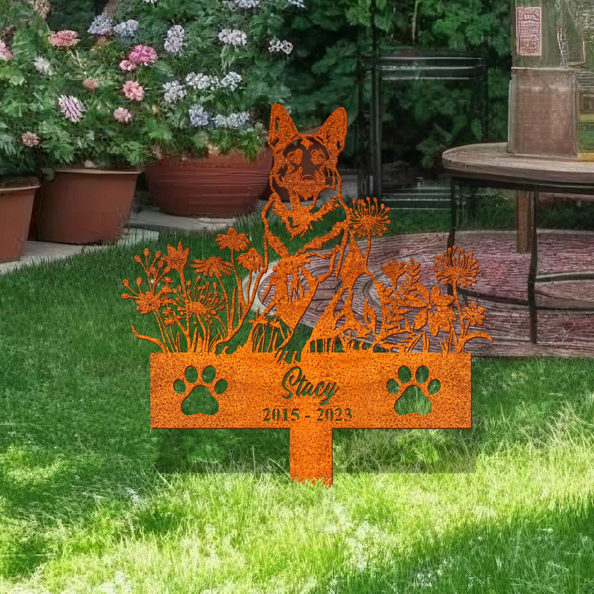 Personalized Dog Memorial Stake, German Shepherd Sign, Dog Loss German Shepherd Memorial Stake, Sympathy Sign, Grave Marker, Remembrance Stake