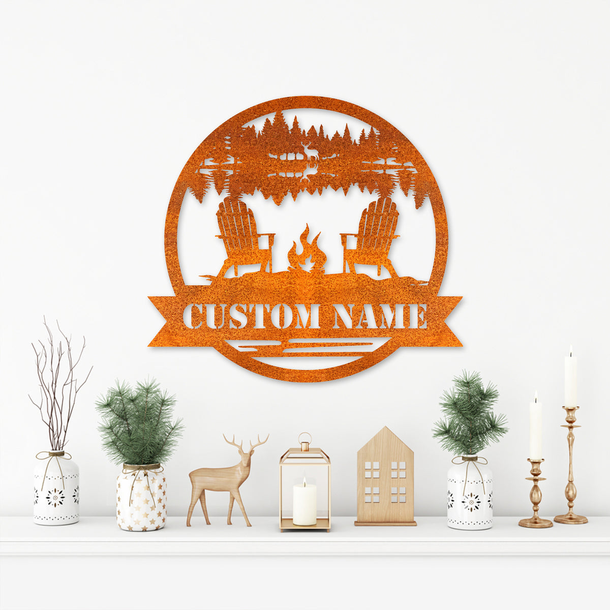 Custom Campfire Metal Sign, Campfire Sign, Metal Camping Sign, Happy Camper Sign, Custom Campsite Sign Personalized Cabin Sign, Outdoor Decor