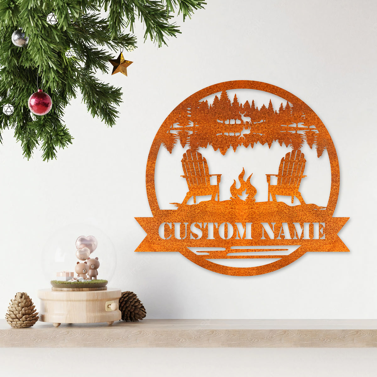 Custom Campfire Metal Sign, Campfire Sign, Metal Camping Sign, Happy Camper Sign, Custom Campsite Sign Personalized Cabin Sign, Outdoor Decor