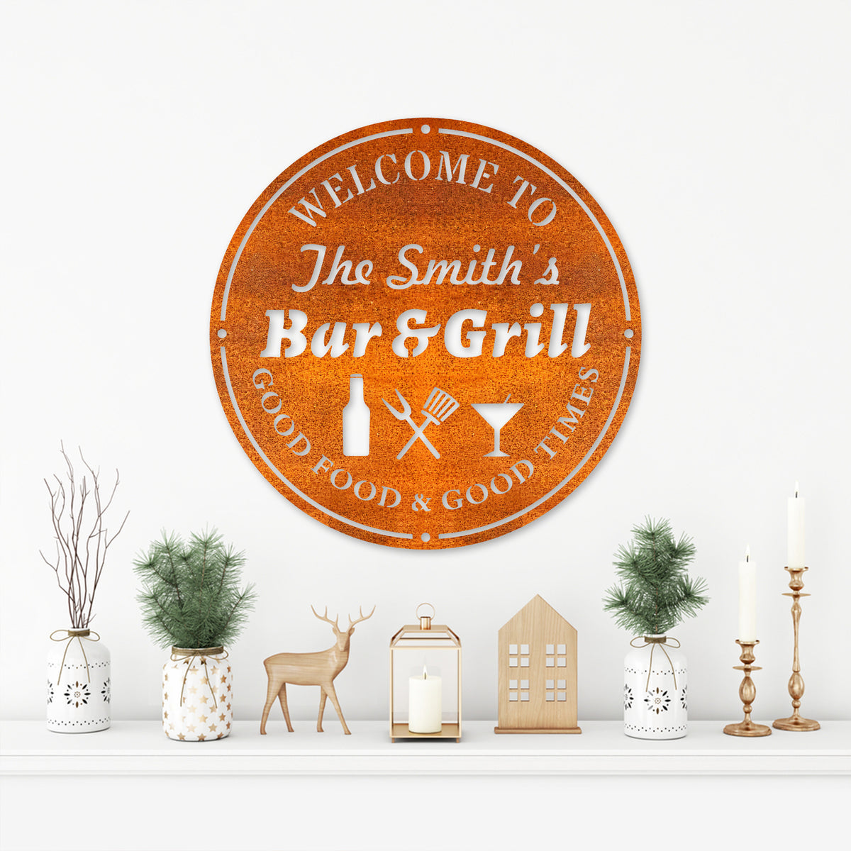 Custom Backyard Bar And Grill Metal Wall Art Led Light Grilling Sign Personalized Backyard Sign Home Decor Backyard Decor Birthday Gift
