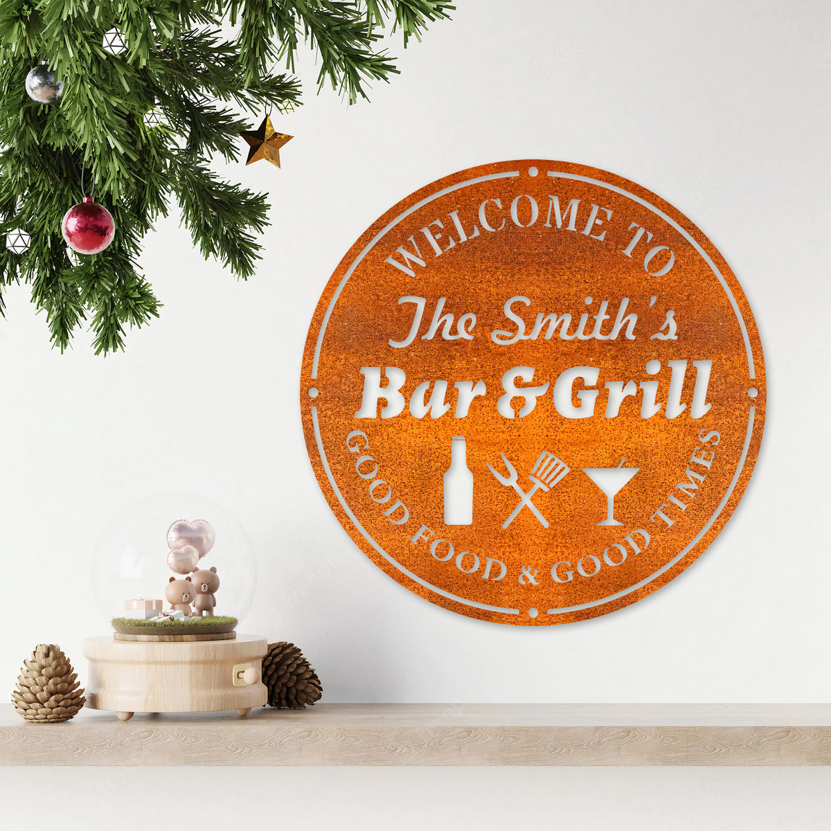 Custom Backyard Bar And Grill Metal Wall Art Led Light Grilling Sign Personalized Backyard Sign Home Decor Backyard Decor Birthday Gift