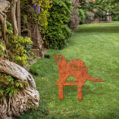 Custom Ferret Memorial Stake Personalized Metal Ferret Sign For Garden Ferret Grave Marker Ferret Name Sign Ferret Lover Gift Ferret Loss