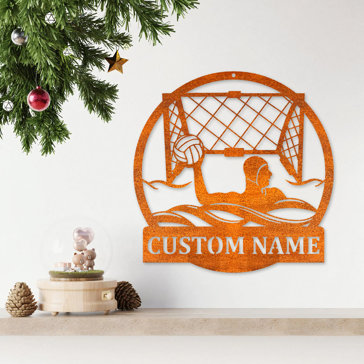 Custom Water Polo Metal Sign Led Lights, Custom Water Polo Metal Sign, Gift For Dad Water Polo Player Name Sign, Water Sport Neon Decor