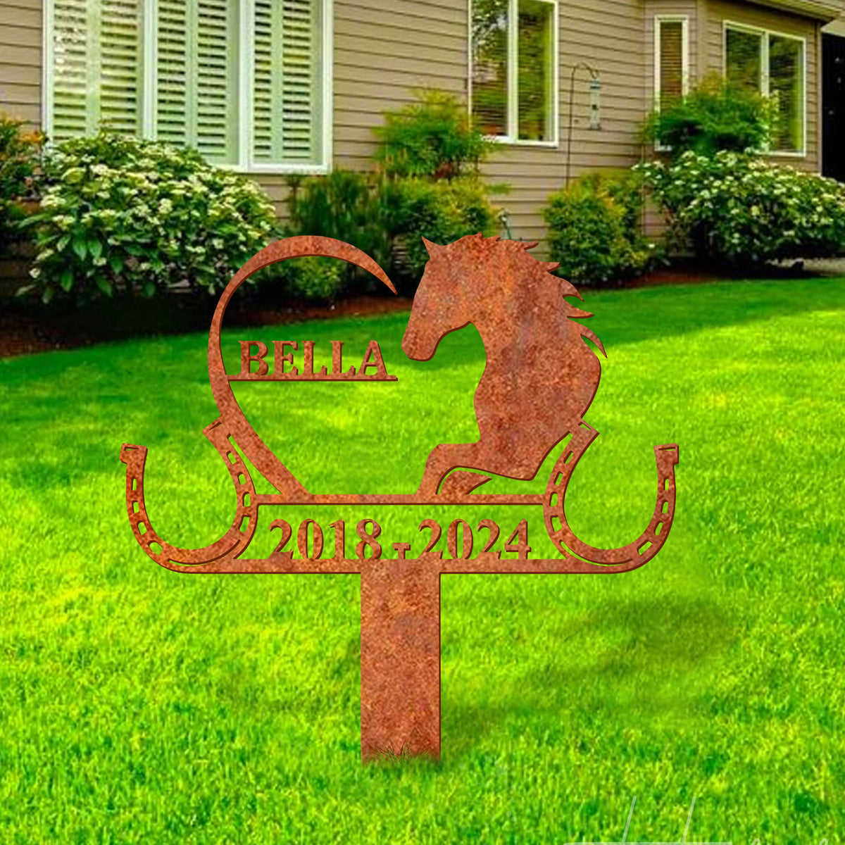 Custom Horse Memorial Stake, Grave Markers, Horse Name Sign, Sympathy Sign, Horse Sign, Remembrance Stake, Ranch Decor, Horse Lover Gift