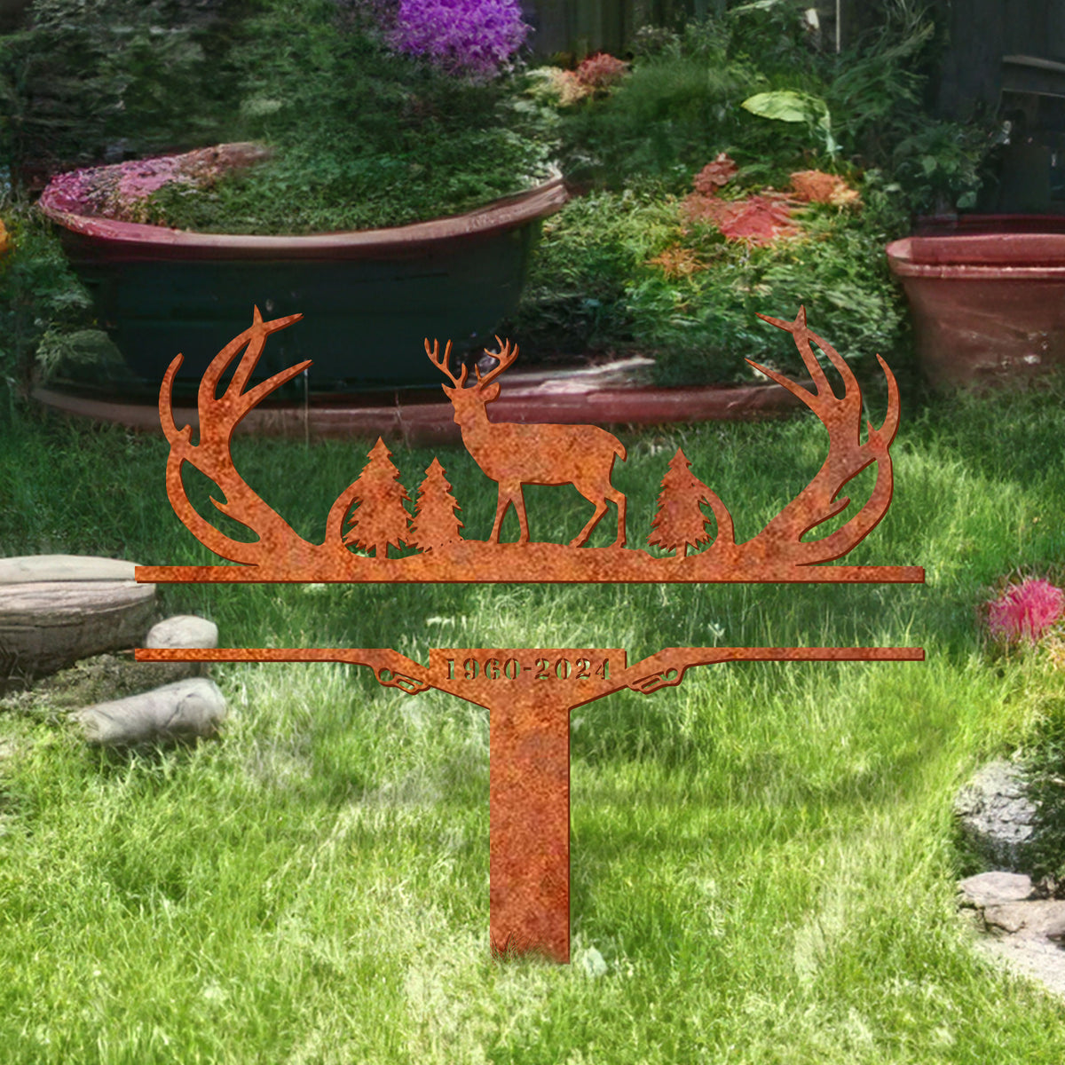 Custom Hunting Memorial Stake, Cemetery Stake, Grave Marker, Hunter Memorial Stake, Fisher Loss, In Memorial Of Gift, Hunter Loss, Dad Lost