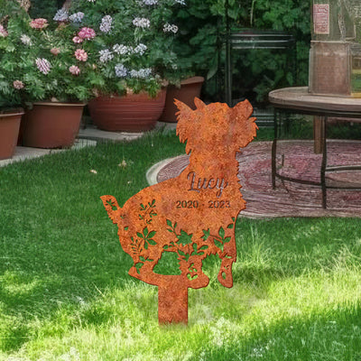 Personalized Yorkshire Terrier Dog Memorial Stake, Dog Name Sign, Sympathy Sign, Pet Grave Marker, Remembrance Stake, Yorkshire Terrier Sign