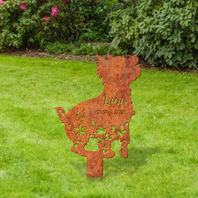 Personalized Yorkshire Terrier Dog Memorial Stake, Dog Name Sign, Sympathy Sign, Pet Grave Marker, Remembrance Stake, Yorkshire Terrier Sign