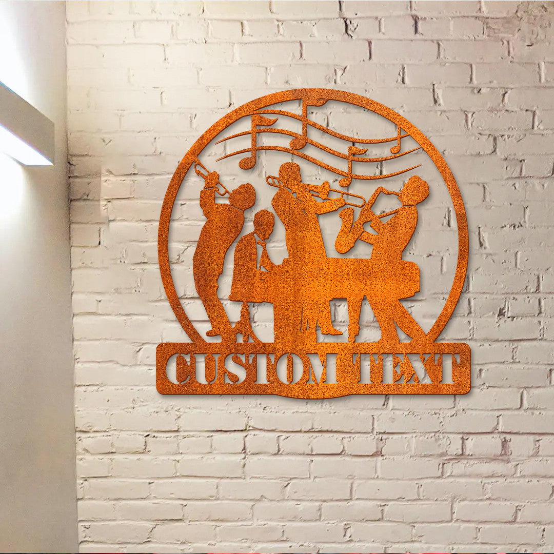 Custom Jazz Band Metal Wall Art Led Light Music Band Sign Home Decor Music Classical Room Decor Music Room Decor Birthday Gift Dad Gifts