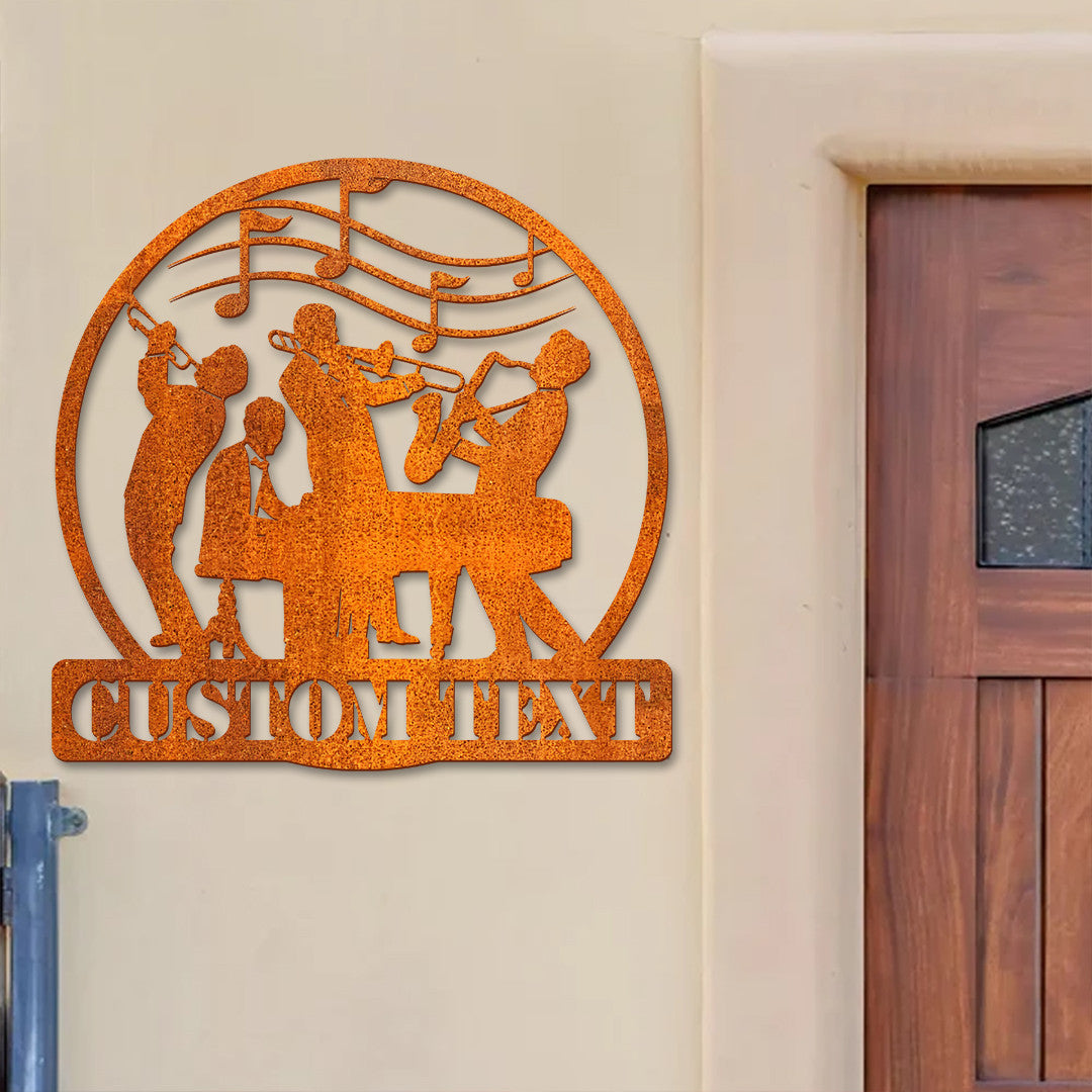 Custom Jazz Band Metal Wall Art Led Light Music Band Sign Home Decor Music Classical Room Decor Music Room Decor Birthday Gift Dad Gifts