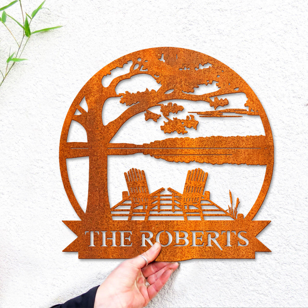 Personalized Lake House Metal Sign, Forest Lake Sign, Lake House Decor, Lake House Sign, Camping Metal Sign, Front Porch Decor, Outdoor Sign