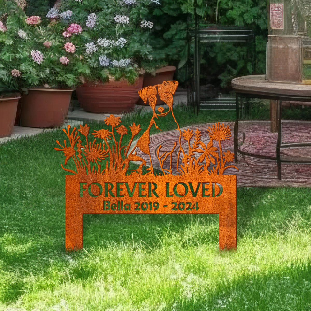 Custom Jack Russell Memorial Stake, Dog Memorial Stake, Pet Grave Markers, Dog Garden Stake, Pet Loss Gift, Sympathy Sign, Remembrance Stake