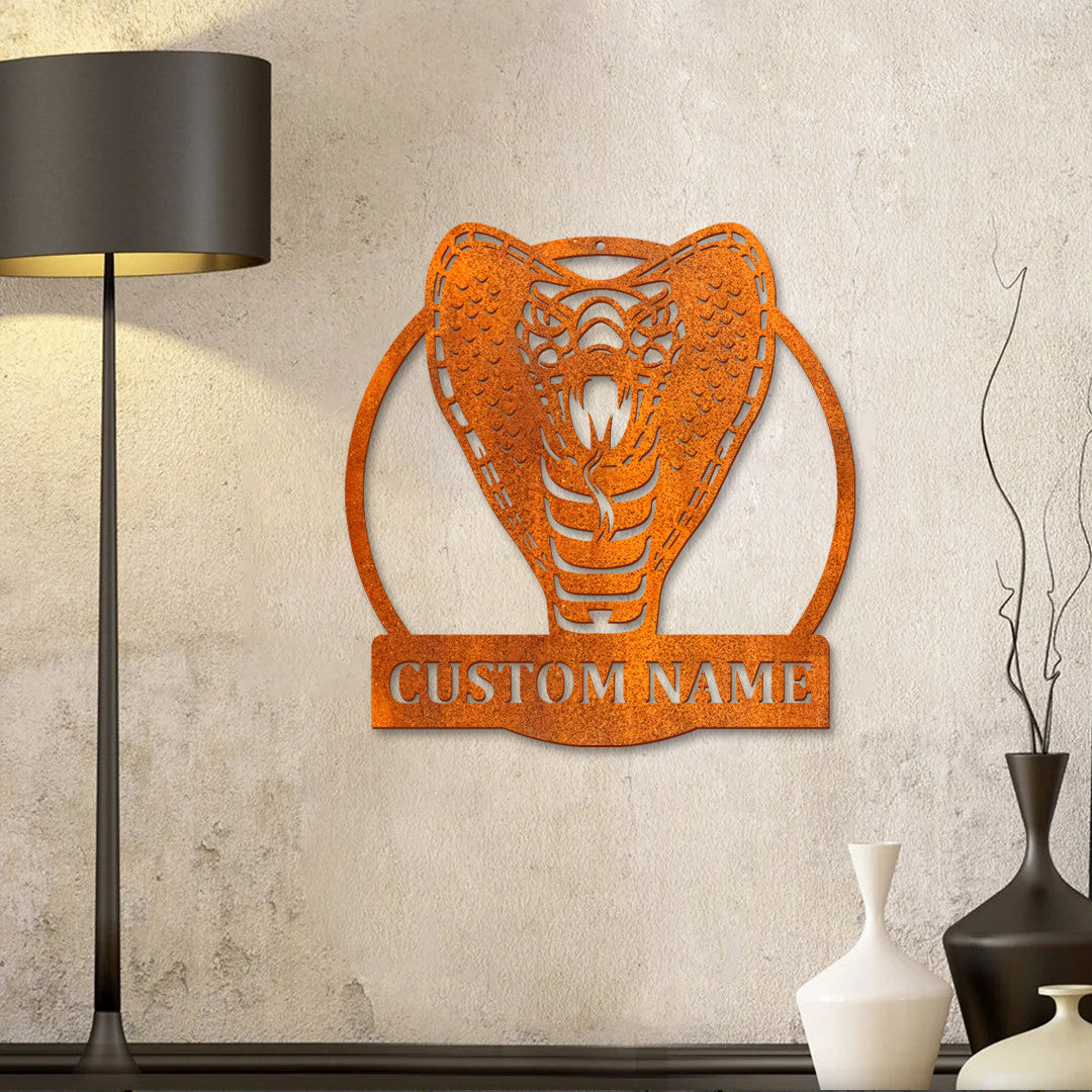 Custom Cobra Snake Metal Sign Led Lights, Cobra Snake Metal Sign, Cobra Snake Neon Sign, Metal Snake Metal Wall Decor, Birthday Gift