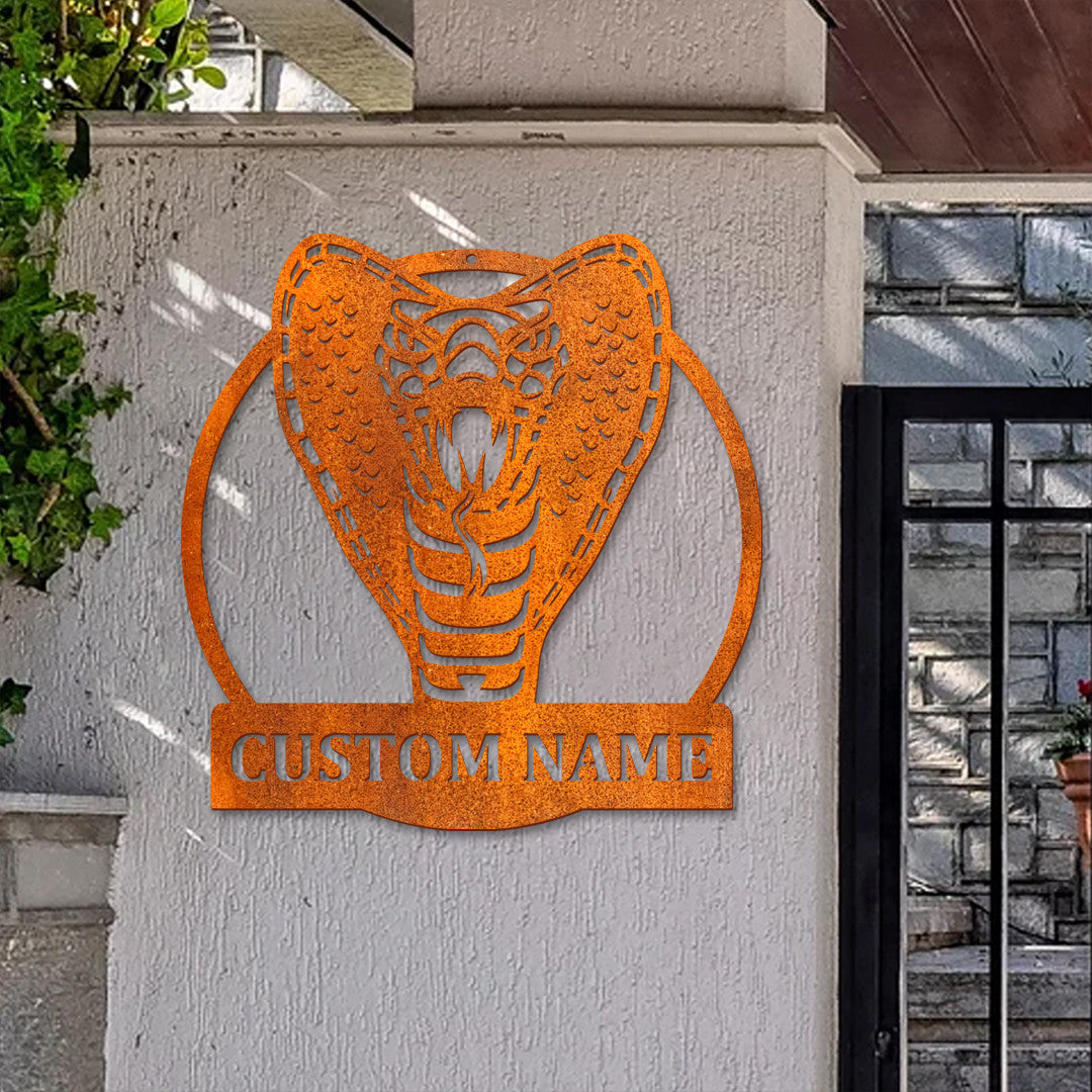Custom Cobra Snake Metal Sign Led Lights, Cobra Snake Metal Sign, Cobra Snake Neon Sign, Metal Snake Metal Wall Decor, Birthday Gift