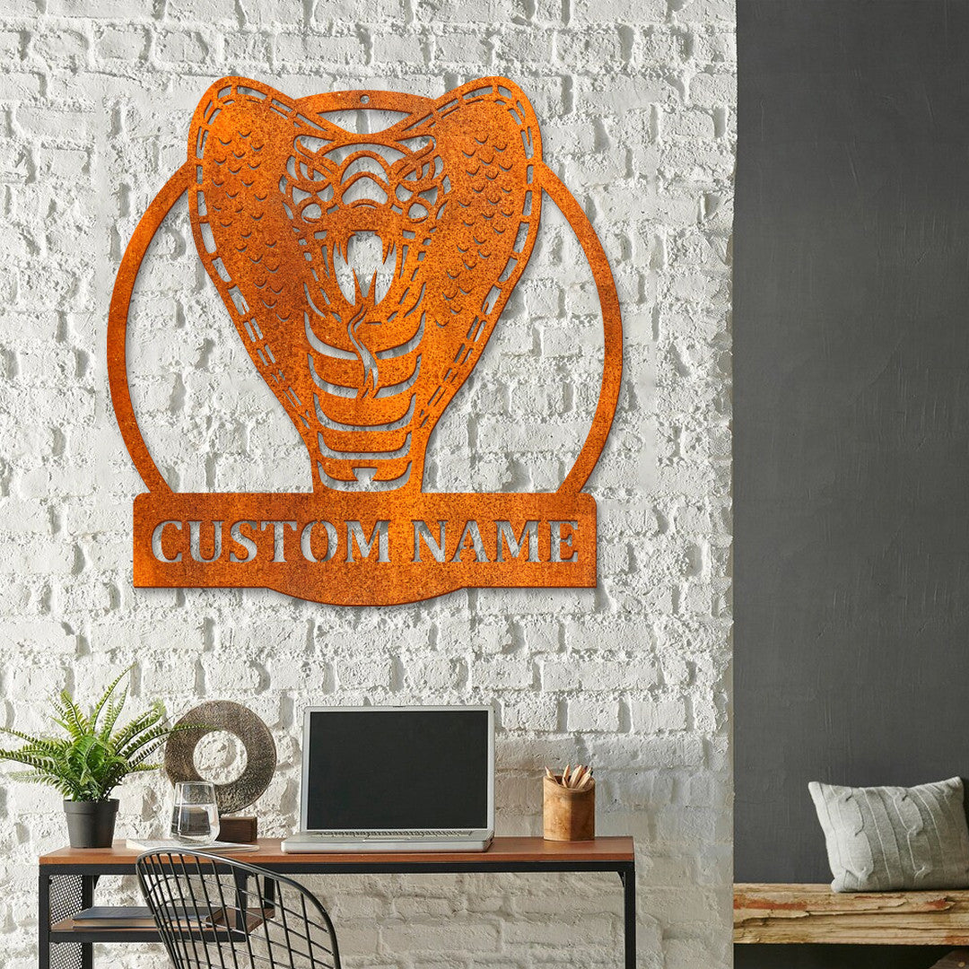 Custom Cobra Snake Metal Sign Led Lights, Cobra Snake Metal Sign, Cobra Snake Neon Sign, Metal Snake Metal Wall Decor, Birthday Gift