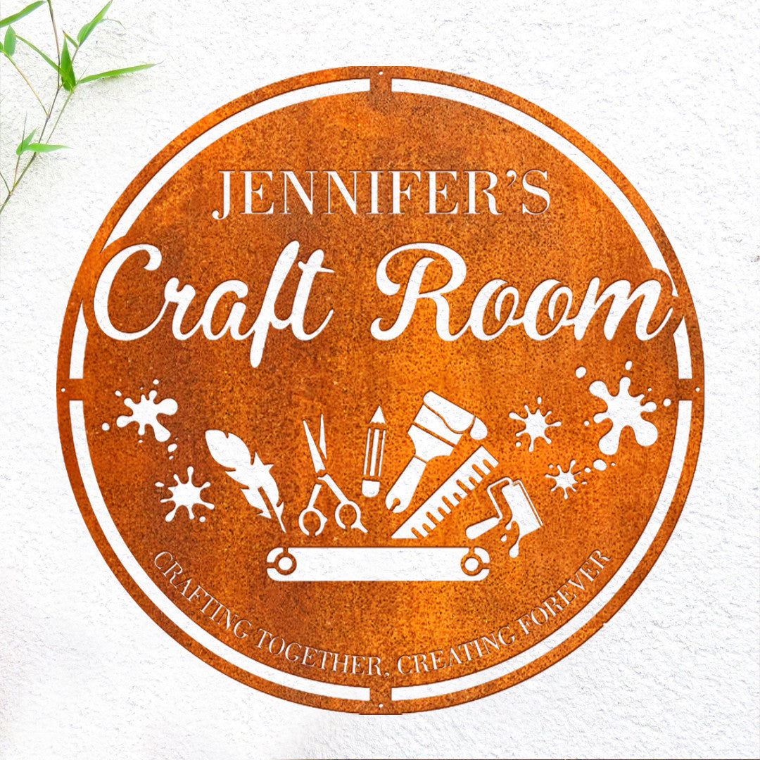 Custom Craft Room Metal Sign, She Shed Sign, Creative Room Sign, Gift For Mom, Rustic Home Craft Room Sign, Sewing Room Sign Craft Room Decor