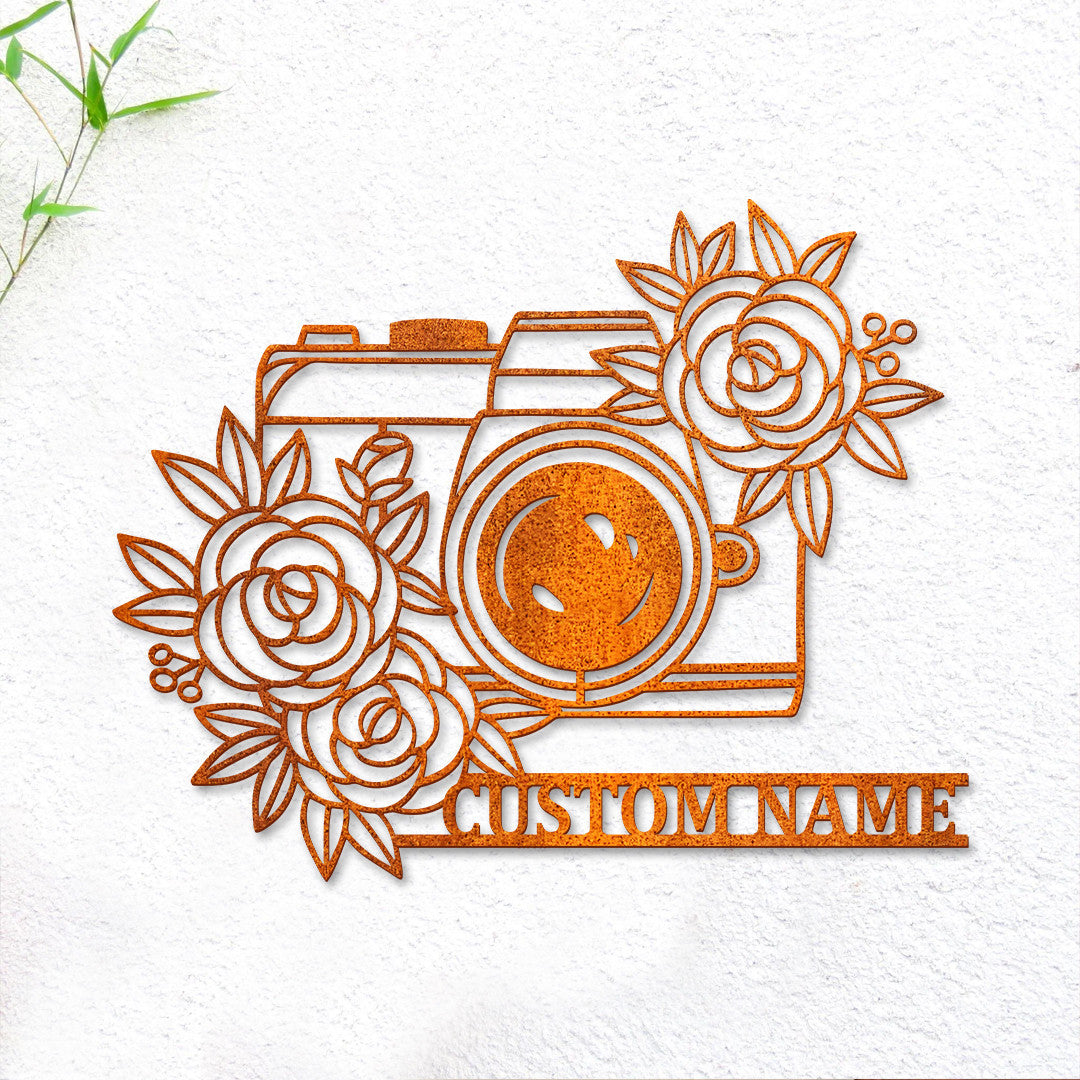 Custom Camera Metal Wall Art, Camera Metal Sign, Custom Photographer Metal Sign, Photo Studio Decor, Photography Lovers Gift, Birthday Gift