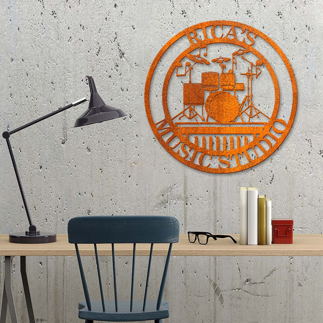 Personalized Drummer Metal Wall Art, Drummer Name Sign, Custom Drummer Gift, Home Decor, Dad Gifts, Father's Day Gift, Drum Metal Sign