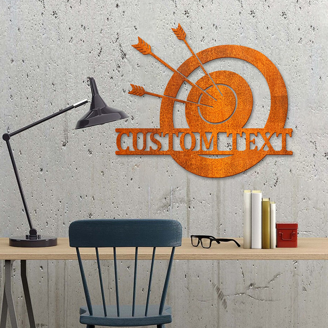 Custom Archery Metal Wall Art Personalized Bow And Arrows Metal Sign Led Lights, Archer Name Sign Ideal For Home Decor Birthday Gift
