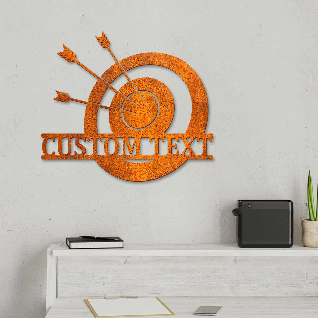 Custom Archery Metal Wall Art Personalized Bow And Arrows Metal Sign Led Lights, Archer Name Sign Ideal For Home Decor Birthday Gift