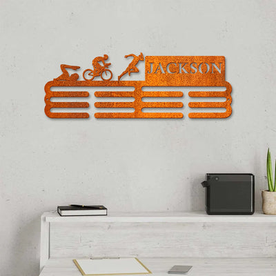 Triathlon Medal Display Award Display Custom Triathlon Medal Holder Triathlon Medal Hanger Led 12 Rungs For Medals & Ribbons, Birthday Gift