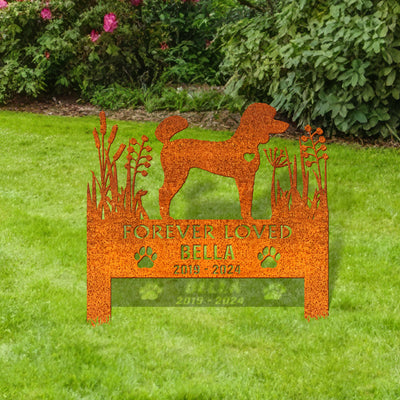 Personalized Poodle Memorial Stake, Pet Grave Markers Sign, Poodle Gift, Dog Memorial Stake, Pet Loss Gift, Sympathy Sign, Remembrance Stake