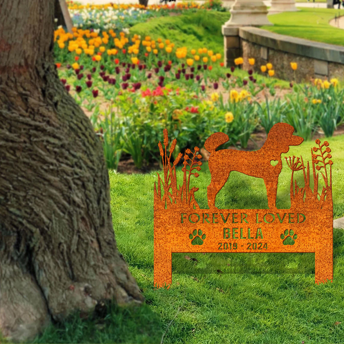 Personalized Poodle Memorial Stake, Pet Grave Markers Sign, Poodle Gift, Dog Memorial Stake, Pet Loss Gift, Sympathy Sign, Remembrance Stake