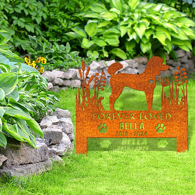 Personalized Poodle Memorial Stake, Pet Grave Markers Sign, Poodle Gift, Dog Memorial Stake, Pet Loss Gift, Sympathy Sign, Remembrance Stake