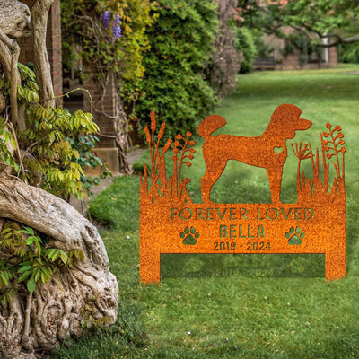 Personalized Poodle Memorial Stake, Pet Grave Markers Sign, Poodle Gift, Dog Memorial Stake, Pet Loss Gift, Sympathy Sign, Remembrance Stake